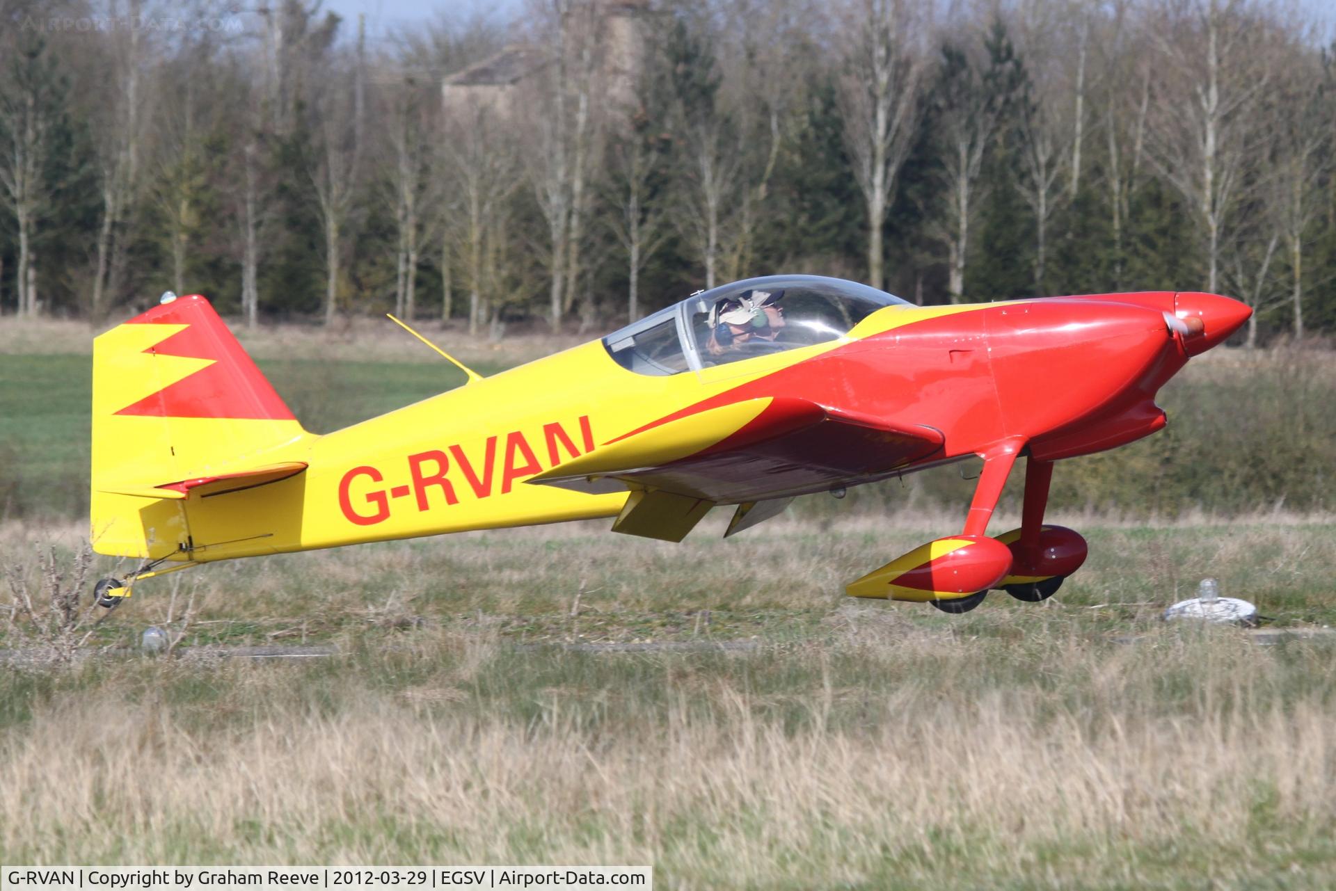 G-RVAN, 1998 Vans RV-6 C/N PFA 181-12657, About to touch down.