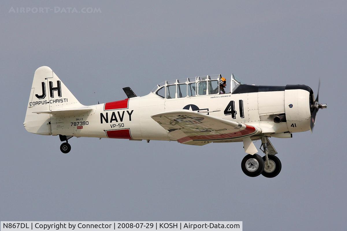 N867DL, 1942 North American AT-6A Texan C/N 787390, EAA Airventure 2008.
