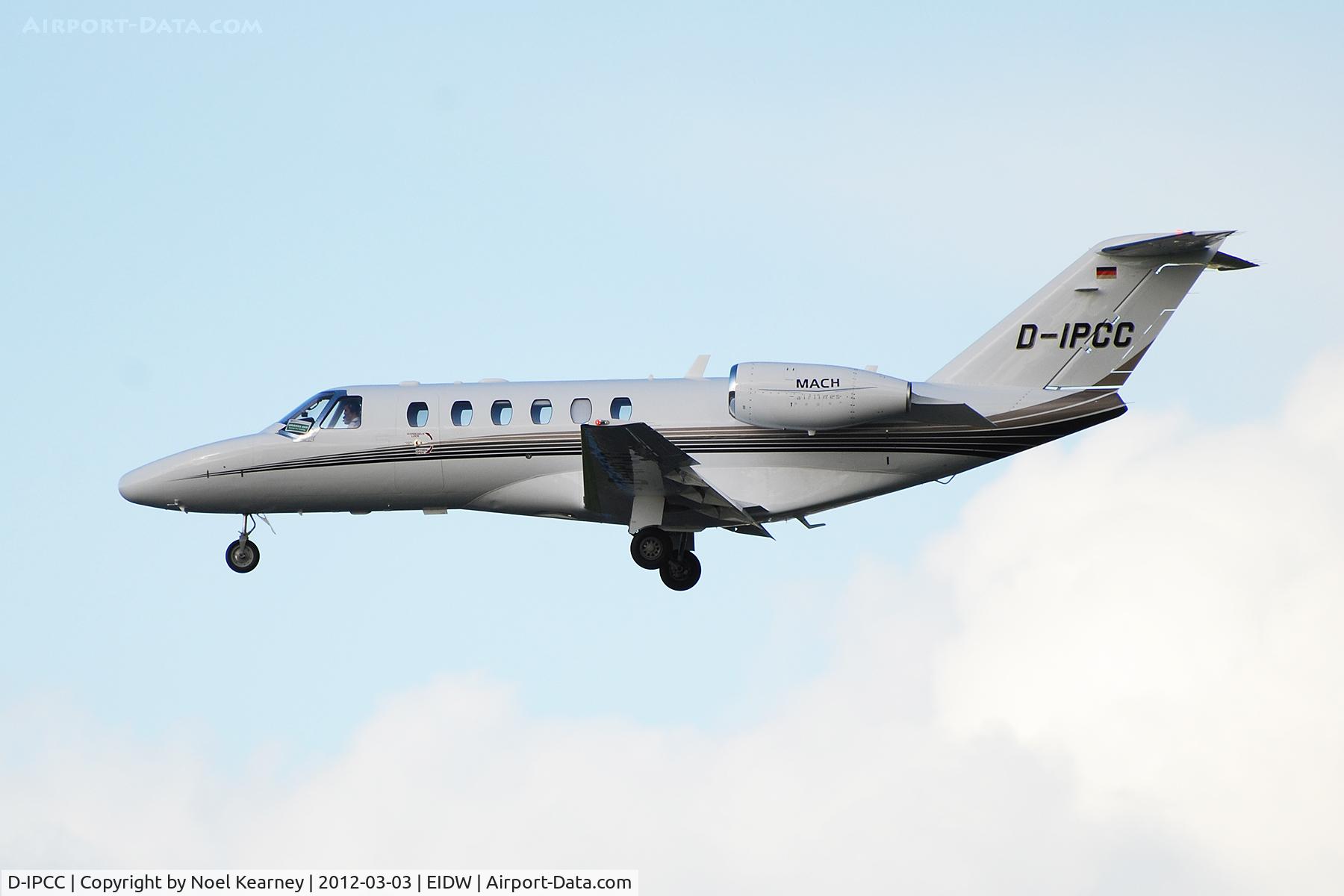 D-IPCC, 2012 Cessna 525A CitationJet CJ2+ C/N 525A-0487, Landing Rwy 28 at Dublin.