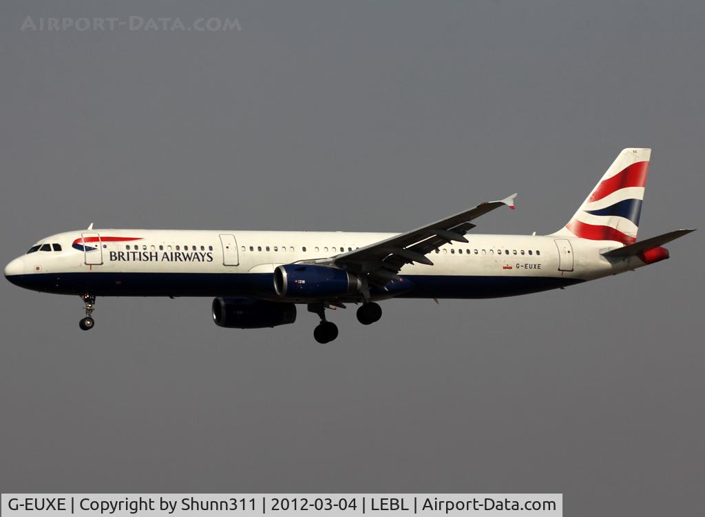 G-EUXE, 2004 Airbus A321-231 C/N 2323, Landing rwy 25R