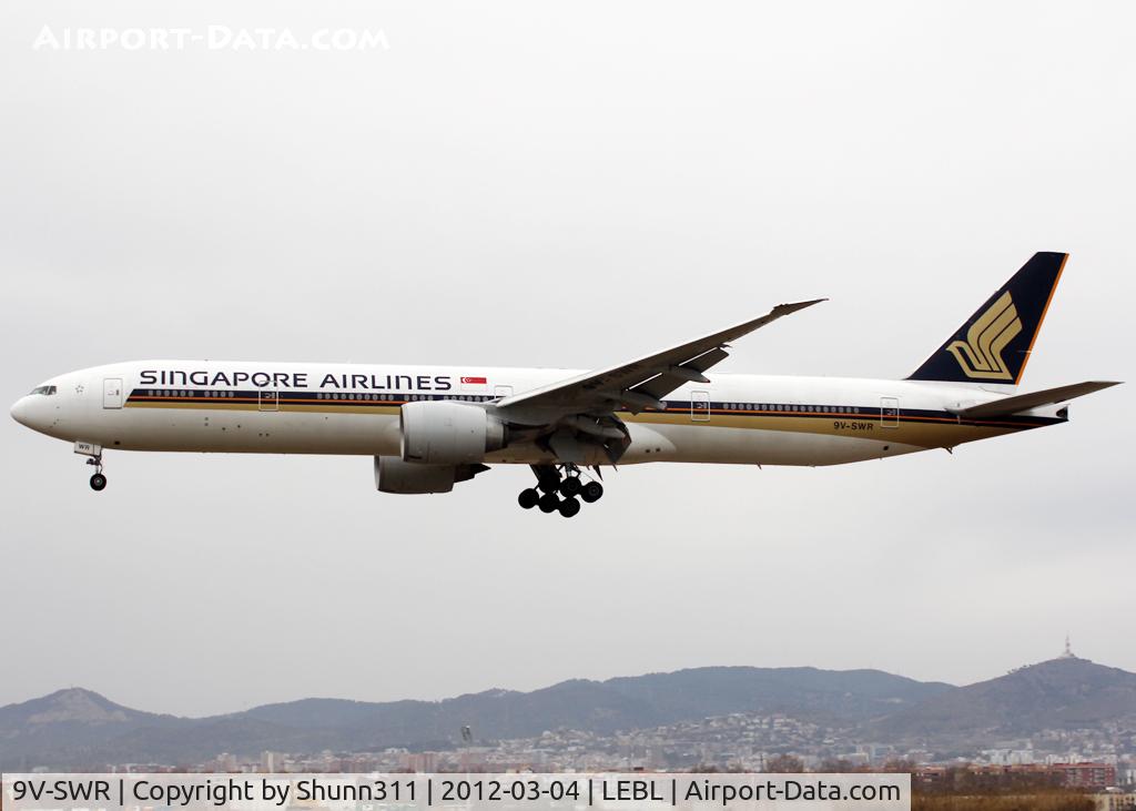 9V-SWR, 2008 Boeing 777-312/ER C/N 34583, Landing rwy 25R