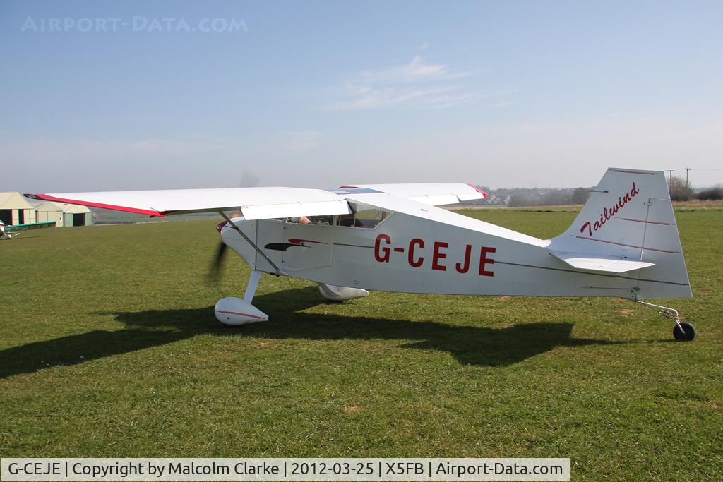 G-CEJE, 2007 Wittman W-10 Tailwind C/N PFA 031-14003, Wittman W10 Tailwind, Fishburn Airfield, March 2012.