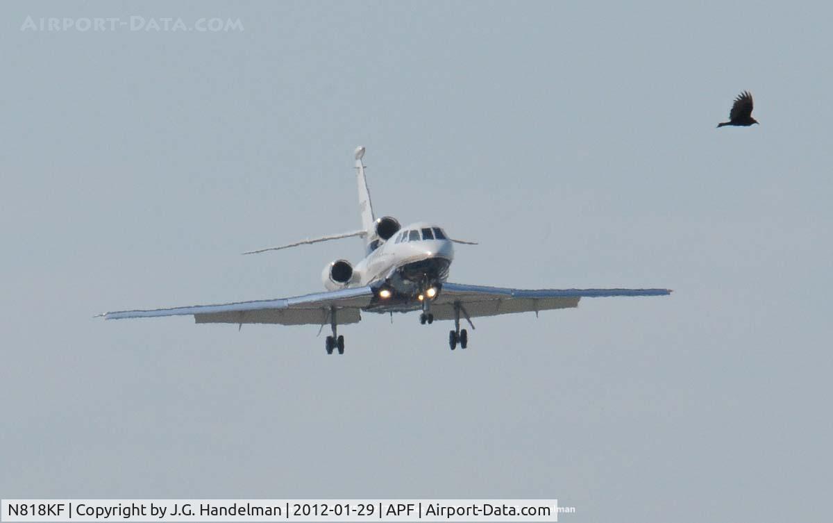 N818KF, 1998 Dassault Falcon 50EX C/N 277, Falcon 50EX avoiding a Hawk
