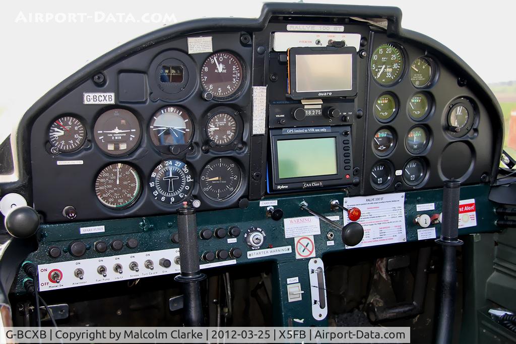 G-BCXB, 1974 Socata Rallye 100ST Galopin C/N 2546, Renovation almost complete! Morane Saulnier Rallye 100ST, Fishburn Airfield, March 2012.