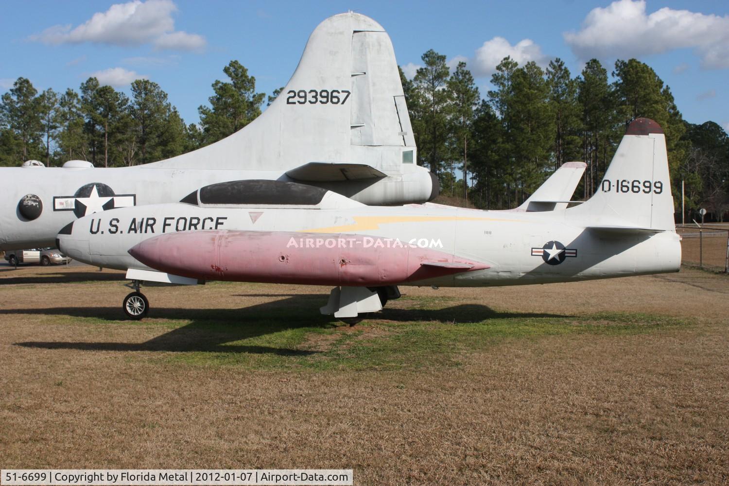 51-6699, 1951 Lockheed T-33A Shooting Star C/N 580-6031, T-33A in Georgia Veterans Park in Cordele GA