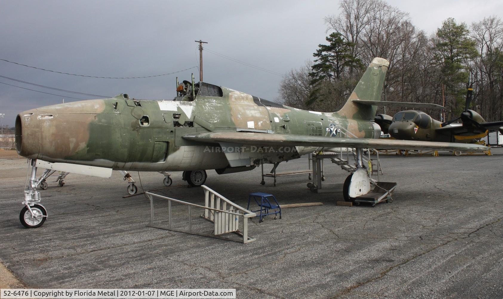 52-6476, 1952 Republic F-84F Thunderstreak C/N Not found 52-6476, F-84F
