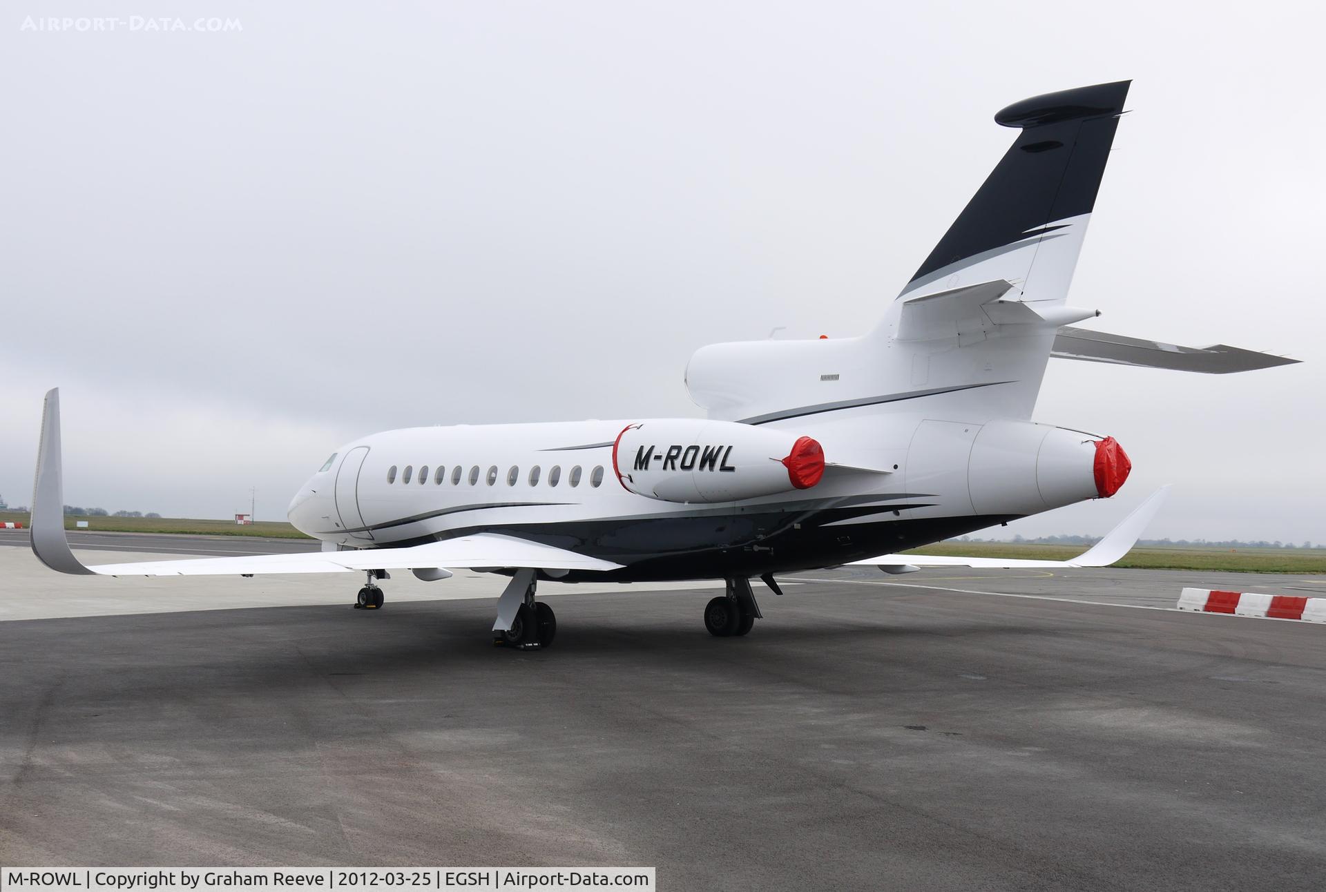 M-ROWL, 2007 Dassault Falcon 900EX C/N 180, Parked at Norwich.