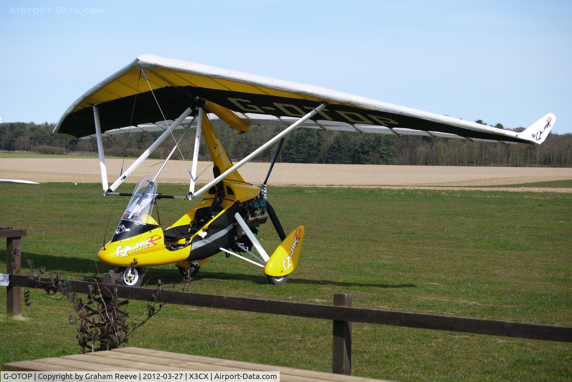 G-OTOP, 2009 P&M Aviation QuikR C/N 8471, Parked at Northrepps.