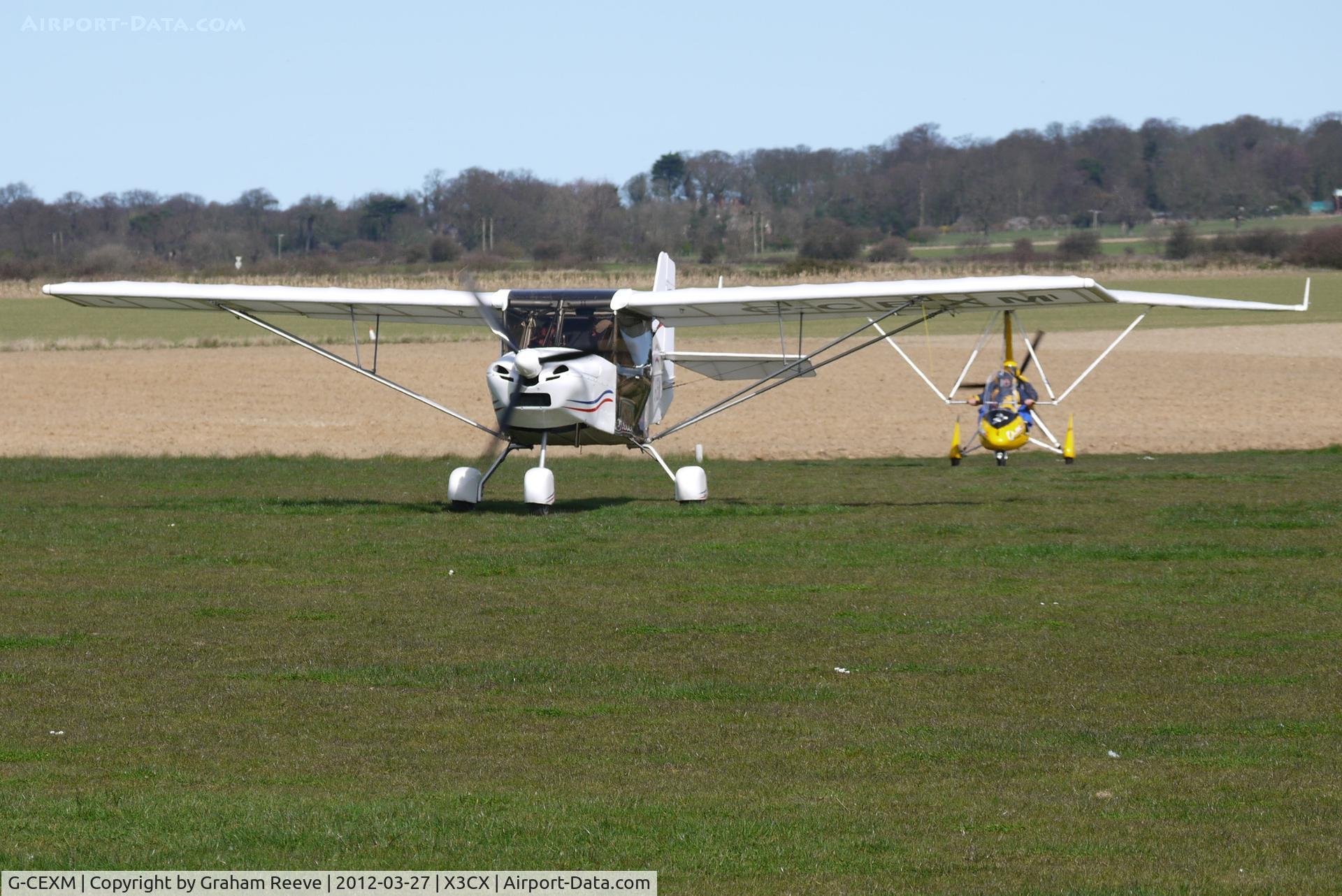 G-CEXM, 2007 Skyranger Swift 912S(1) C/N BMAA/HB/556, Just landed with G-OTOP in the back ground.