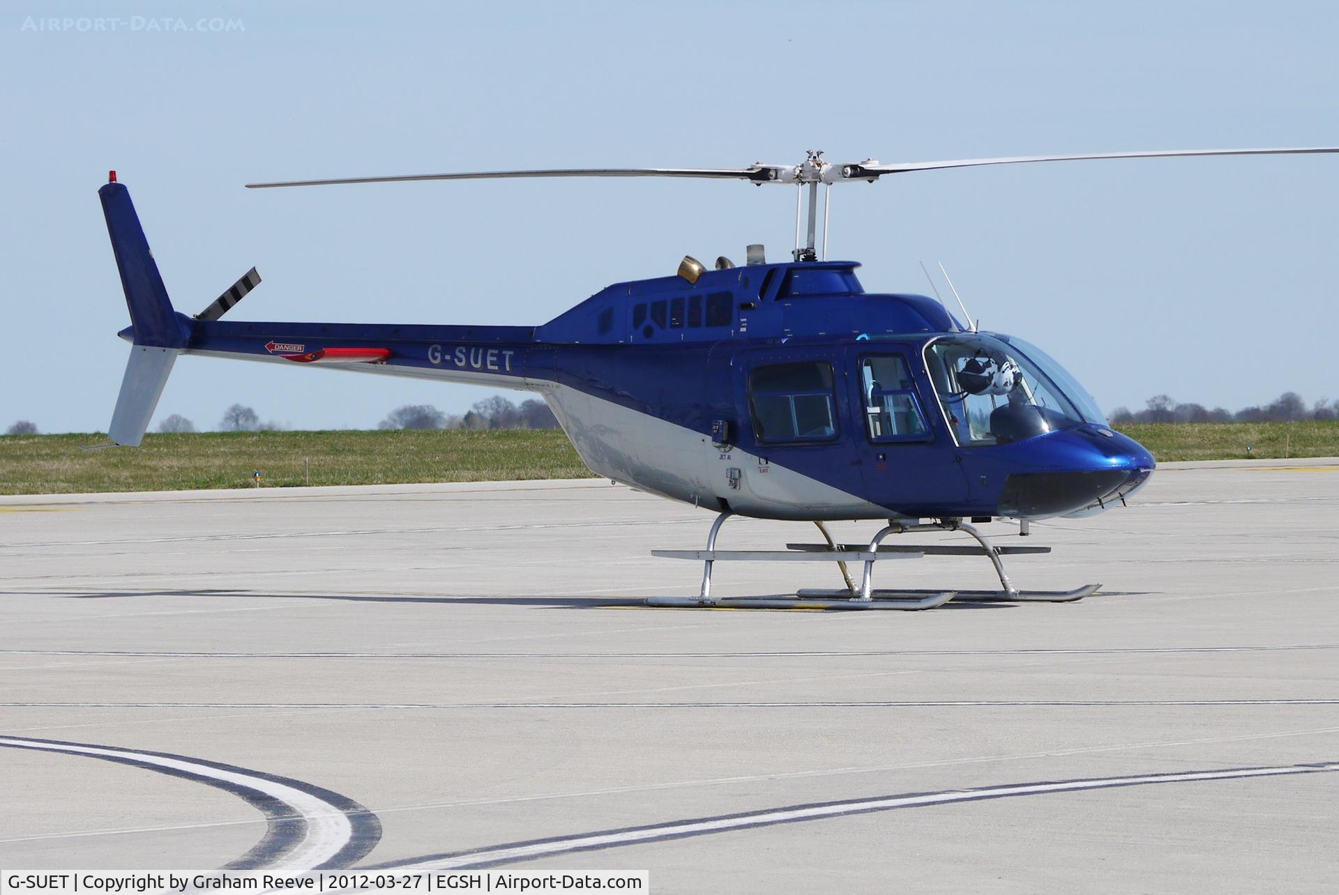 G-SUET, 1968 Bell 206B JetRanger II C/N 314, Parked in the sun.