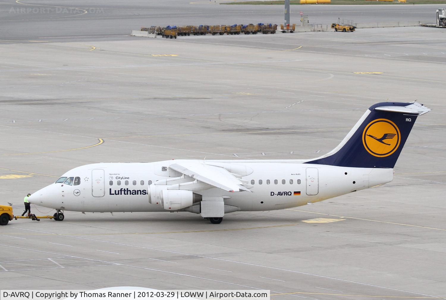 D-AVRQ, 1997 British Aerospace Avro 146-RJ85 C/N E.2304, Lufthansa City Line Avro RJ85