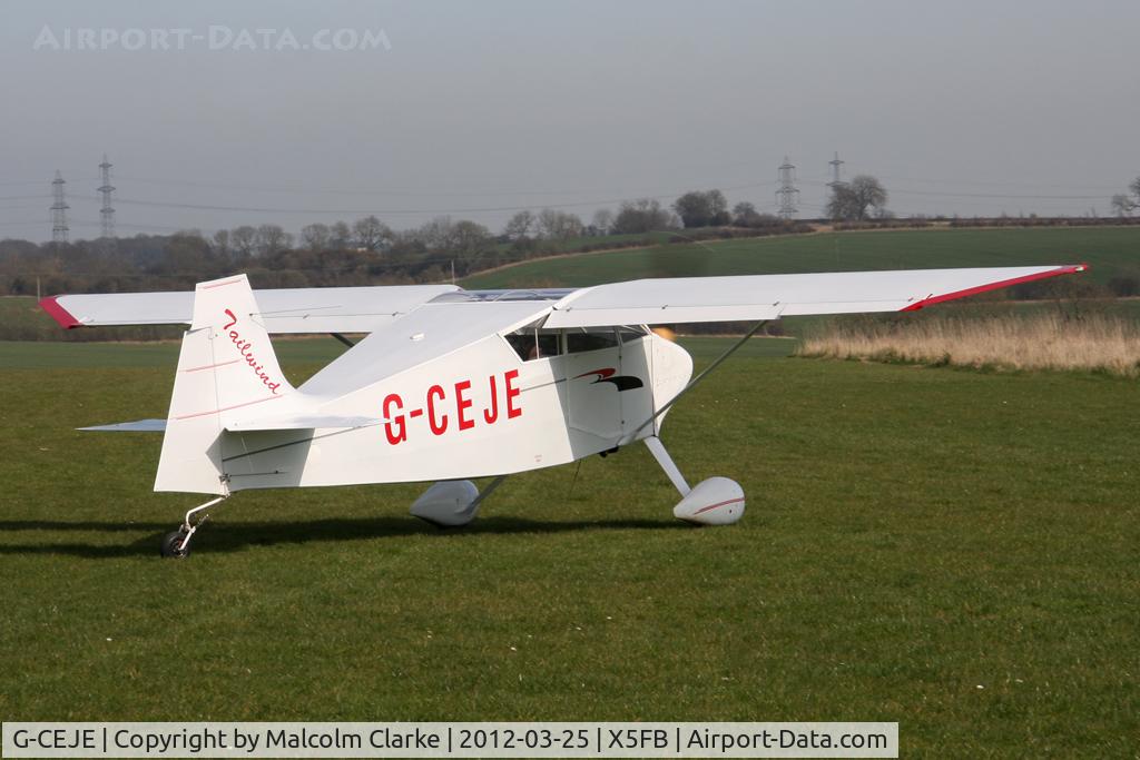 G-CEJE, 2007 Wittman W-10 Tailwind C/N PFA 031-14003, Wittman W-10 Tailwind, Fishburn Airfield, March 2012.