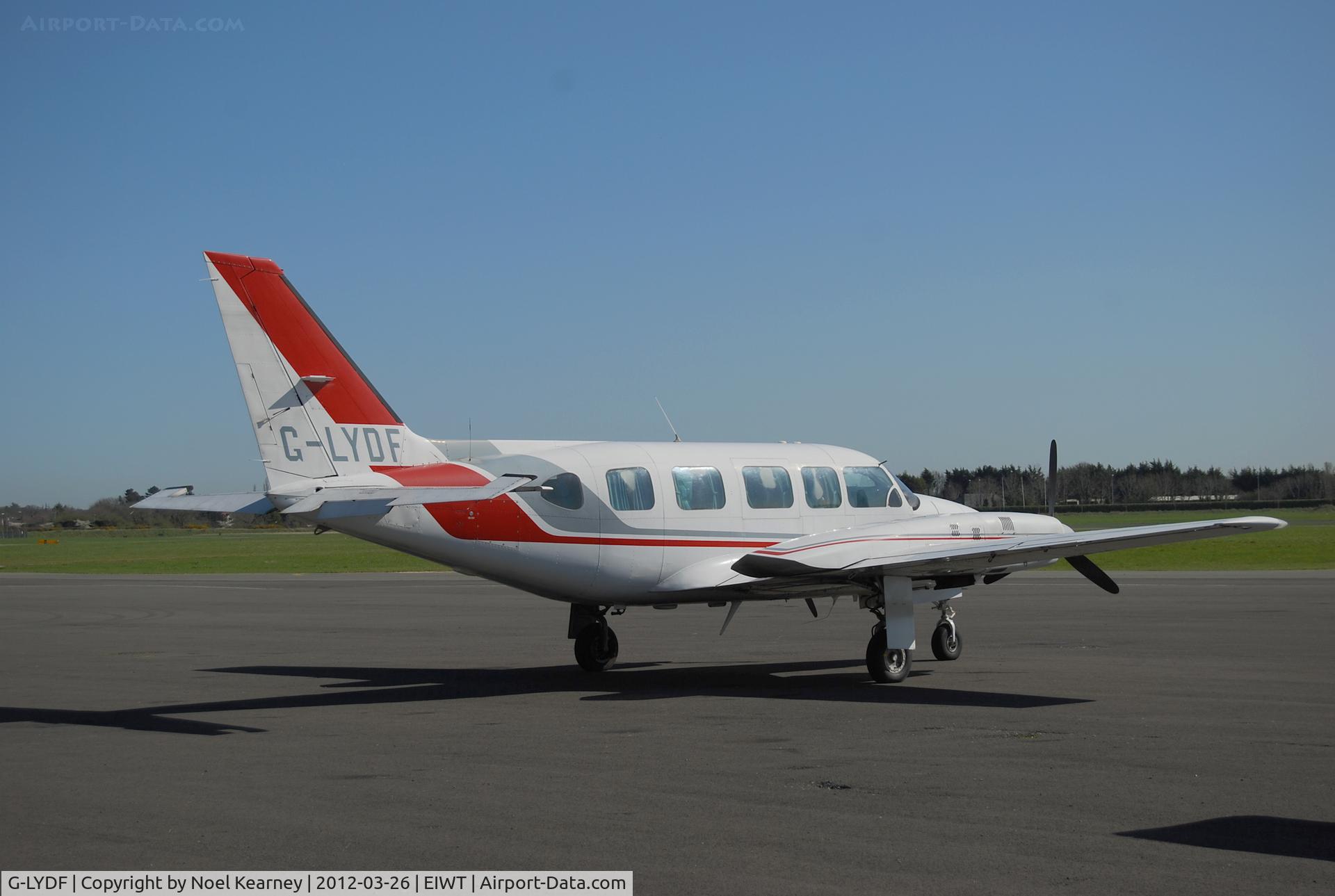 G-LYDF, 1979 Piper PA-31-350 Chieftain C/N 31-7952031, Seen parked on the apron at Weston.