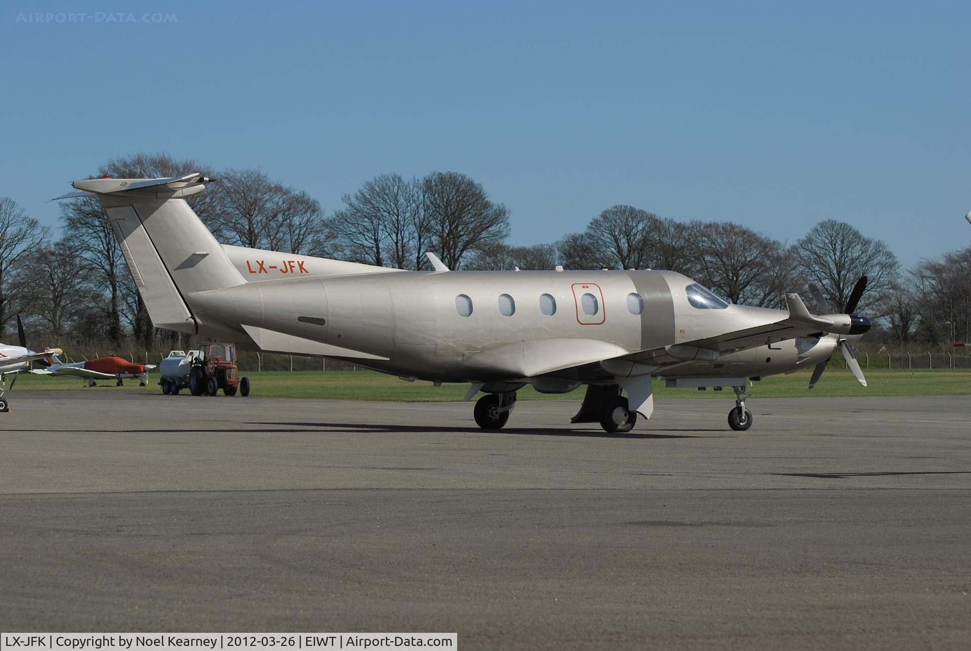 LX-JFK, 2005 Pilatus PC-12/45 C/N 683, Seen parked on the apron at Weston.