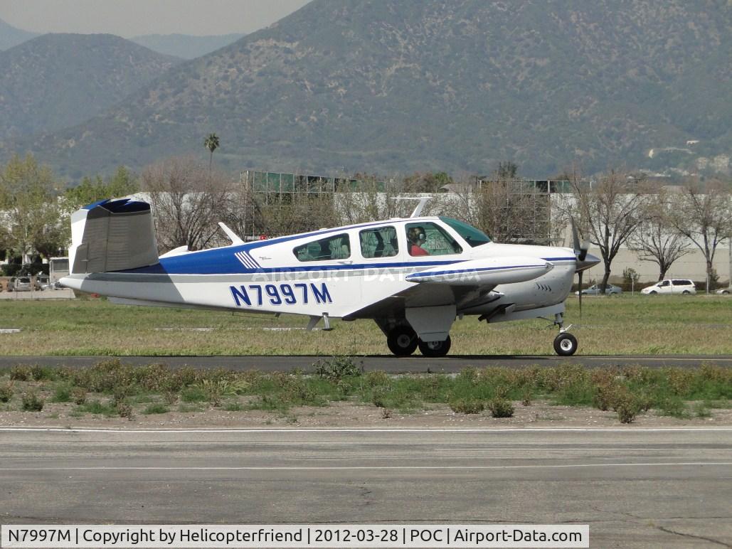 N7997M, 1966 Beech V35 Bonanza C/N D-8277, Taxiing on taxiway Sierra heading towards 26L