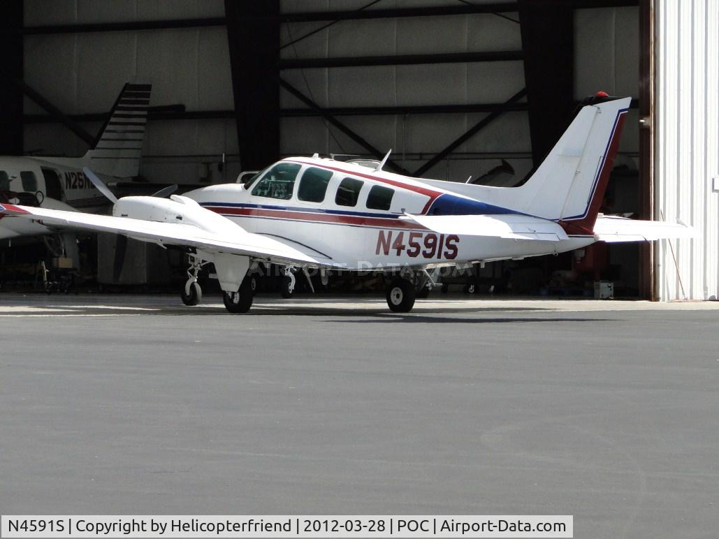 N4591S, 1976 Beech 58 Baron C/N TH-723, Parked at Howard Aviation