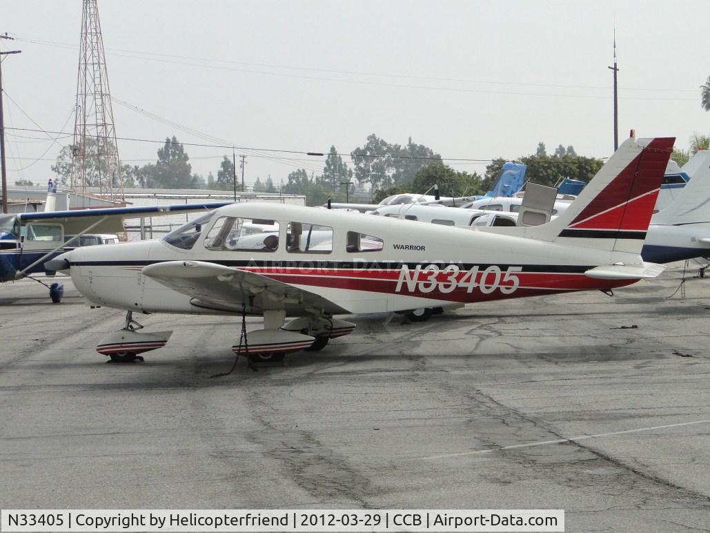 N33405, 1975 Piper PA-28-151 C/N 28-7515335, Parked at Foothill Aircraft Sales & Sevice