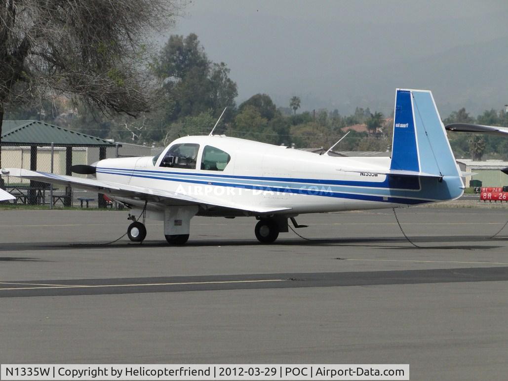 N1335W, 1963 Mooney M20E C/N 223, Parked in transient parking