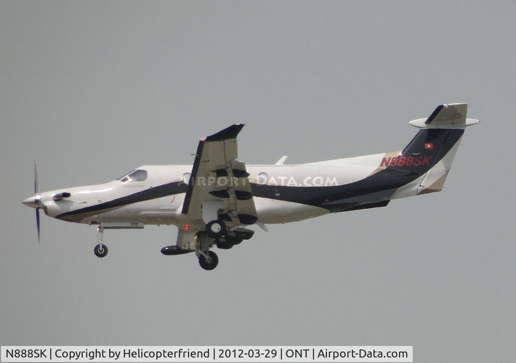 N888SK, 2008 Pilatus PC-12/47E C/N 1015, On final 26L