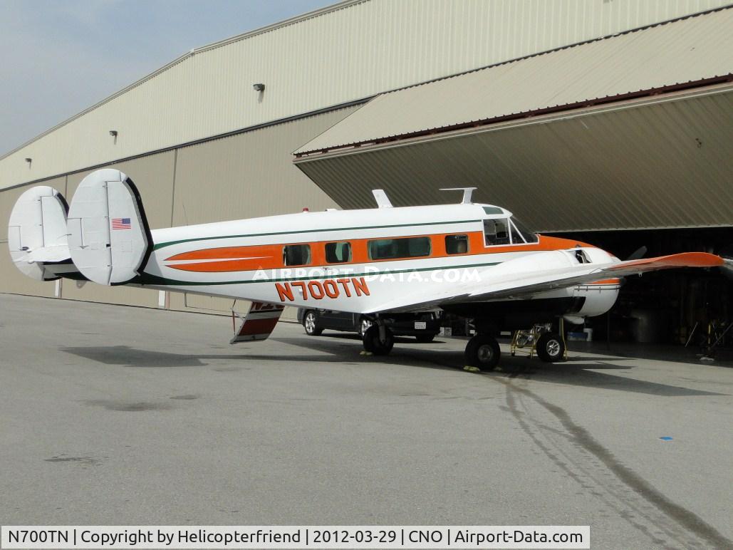 N700TN, 1964 Beech H-18 Tri-Gear C/N BA-718, Parked at a hanger