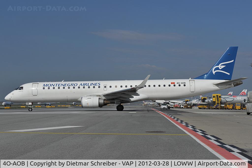 4O-AOB, 2009 Embraer 195LR (ERJ-190-200LR) C/N 19000283, Montenegro Airlines Embraer 190