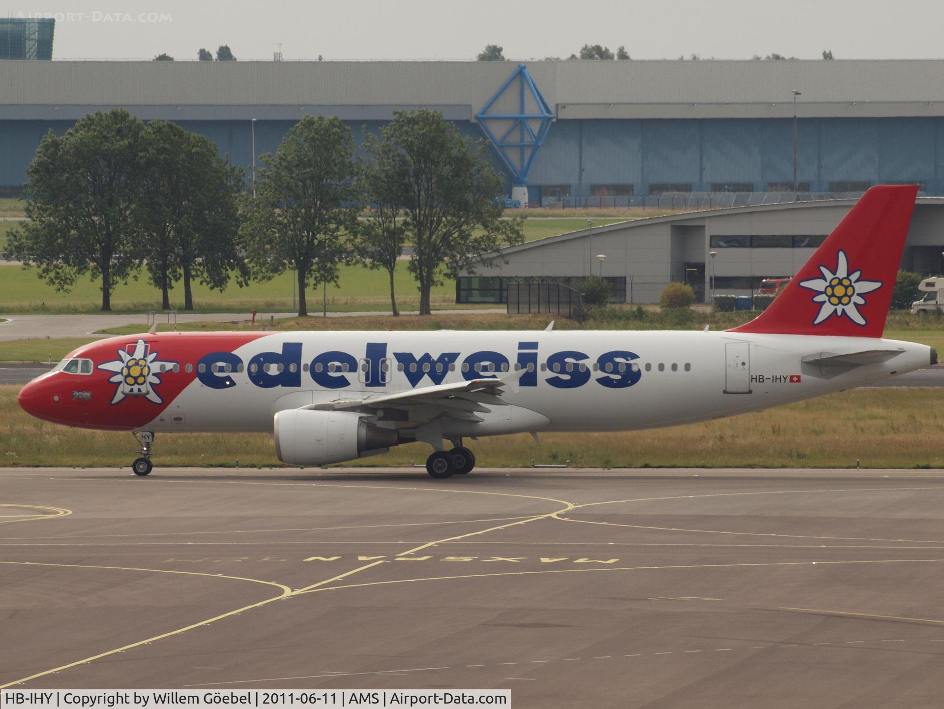 HB-IHY, 1998 Airbus A320-214 C/N 947, Taxi to runway 27 of Schiphol Airport