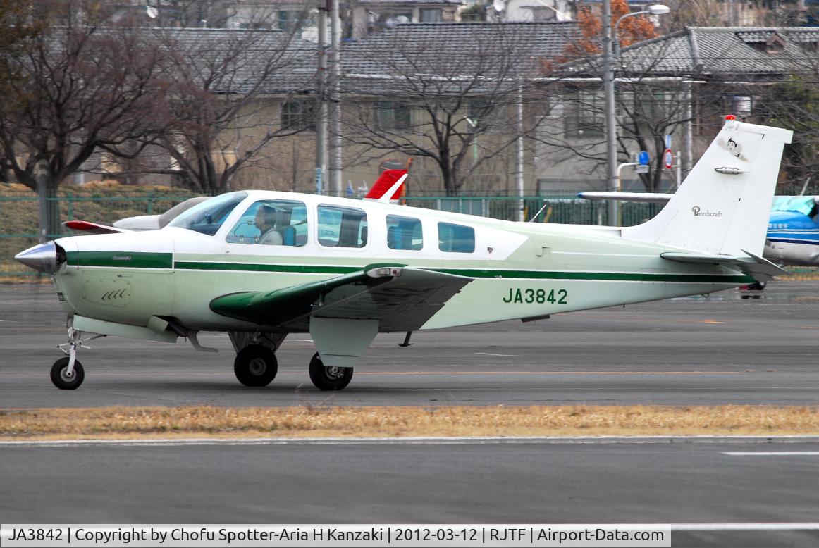 JA3842, 1979 Beech A36 Bonanza 36 C/N E-1566, NikonD200+TAMRON AF 200-500mm F/5-6.3 LD IF