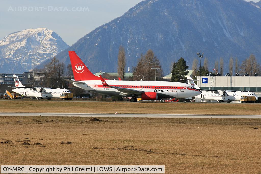 OY-MRG, 1999 Boeing 737-7L9 C/N 28010, Cimber Sterling Company aircrafts here in SZG during the winter-season 2011/2012.