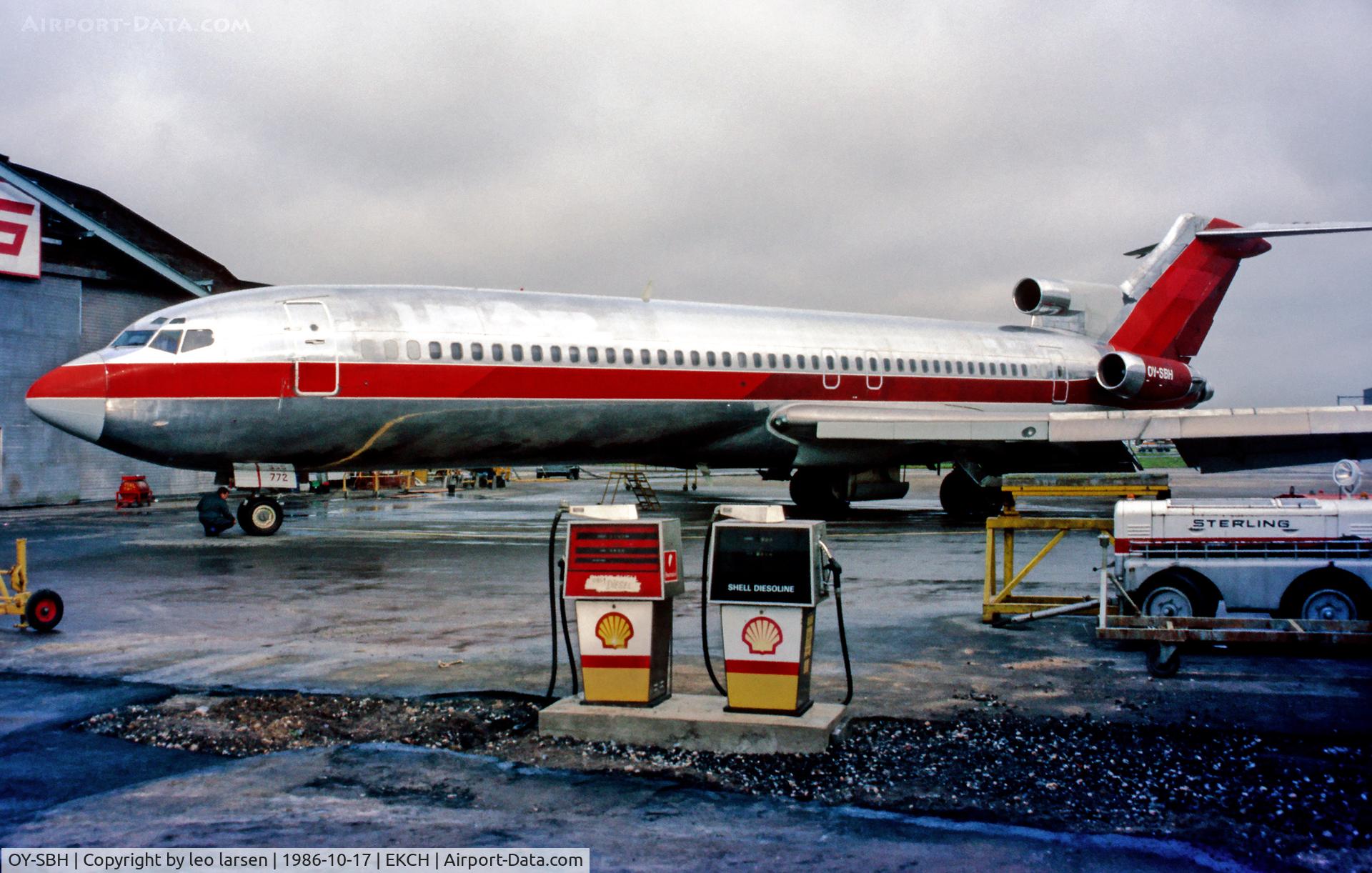 OY-SBH, 1981 Boeing 727-2B7 C/N 22164, OY-SBH just delivered  CPH 17.10.86 ex N772AL
U S Air