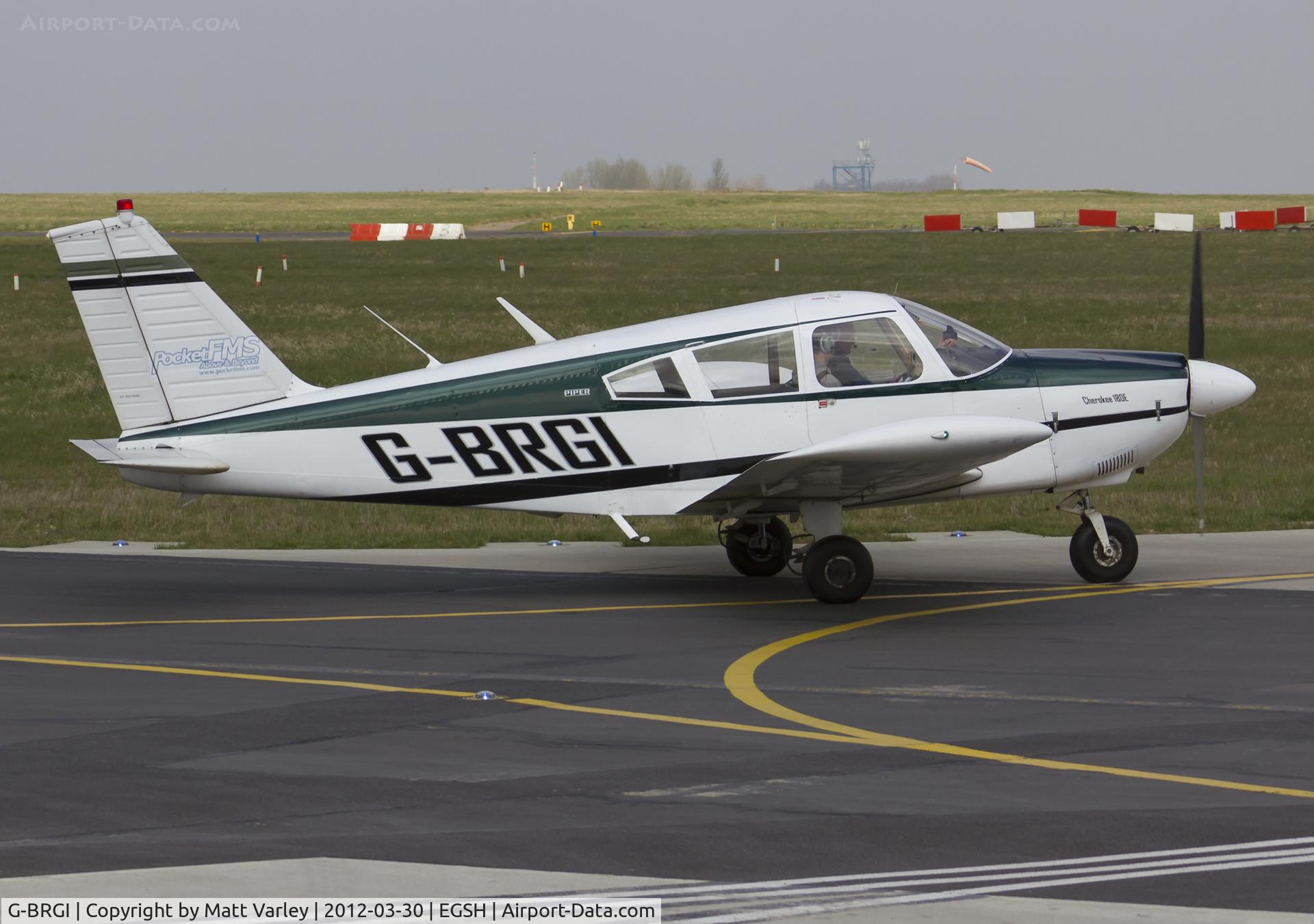 G-BRGI, 1969 Piper PA-28-180 Cherokee C/N 28-5827, Arriving at SaxonAir.