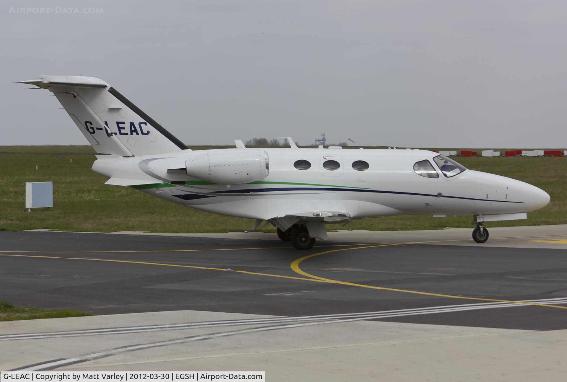 G-LEAC, 2008 Cessna 510 Citation Mustang Citation Mustang C/N 510-0075, Arriving at SaxonAir.