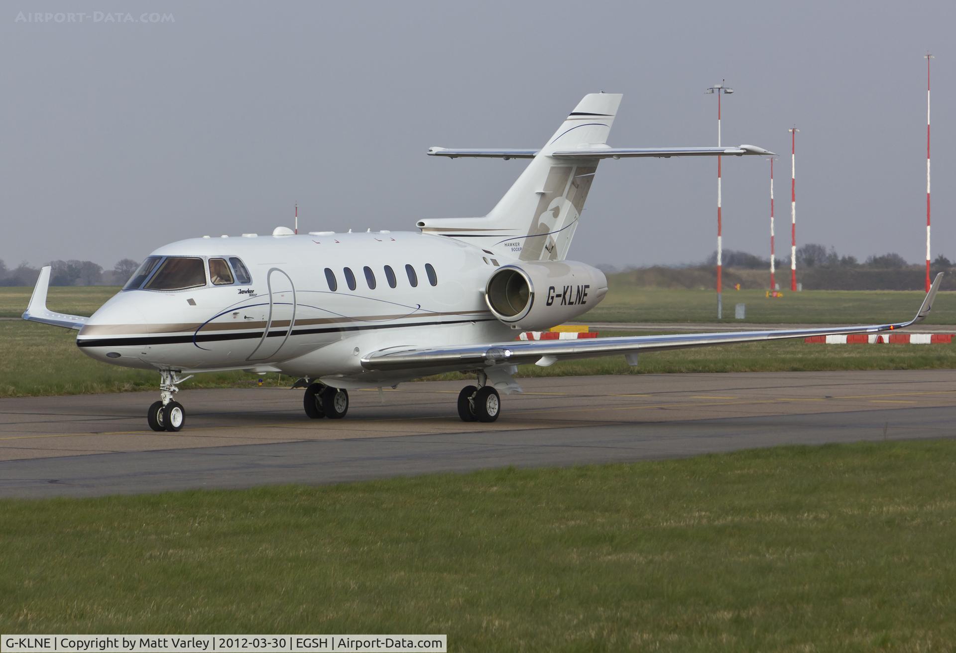 G-KLNE, 2011 Hawker Beechcraft 900XP C/N HA-0186, SaxonAir 90E arriving at SaxonAir for the first time.