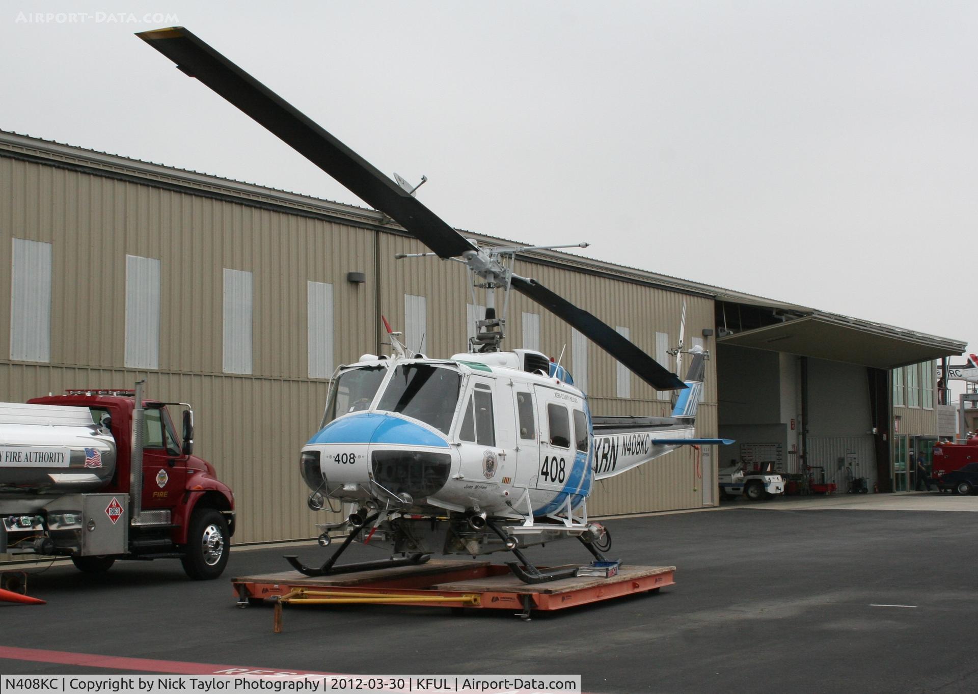N408KC, 1967 Bell UH-1H Iroquois C/N 9923, Kern County Fire visiting the OCFA ramp