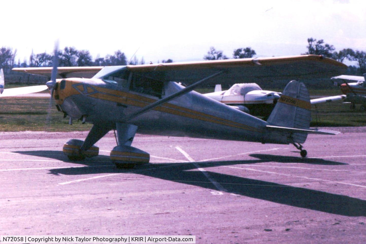 N72058, 1946 Luscombe 8A C/N 3485, Flabob early 90's