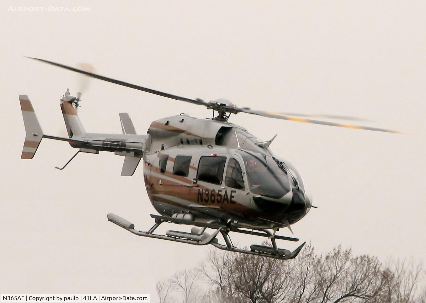 N365AE, Eurocopter-Kawasaki EC-145 (BK-117C-2) C/N 9442, At Metro Aviation / Downtown Shreveport.