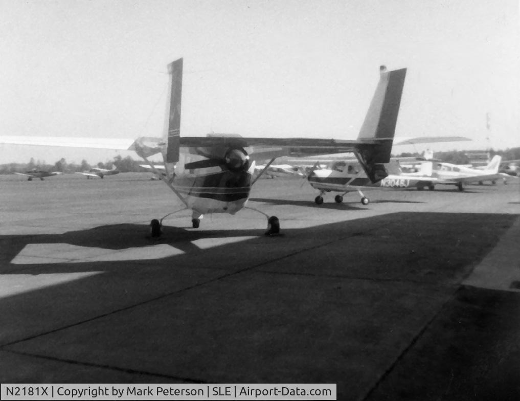 N2181X, 1965 Cessna 337 Super Skymaster C/N 337-0081, Rear View of engine at McNary Field, Salem in 1968