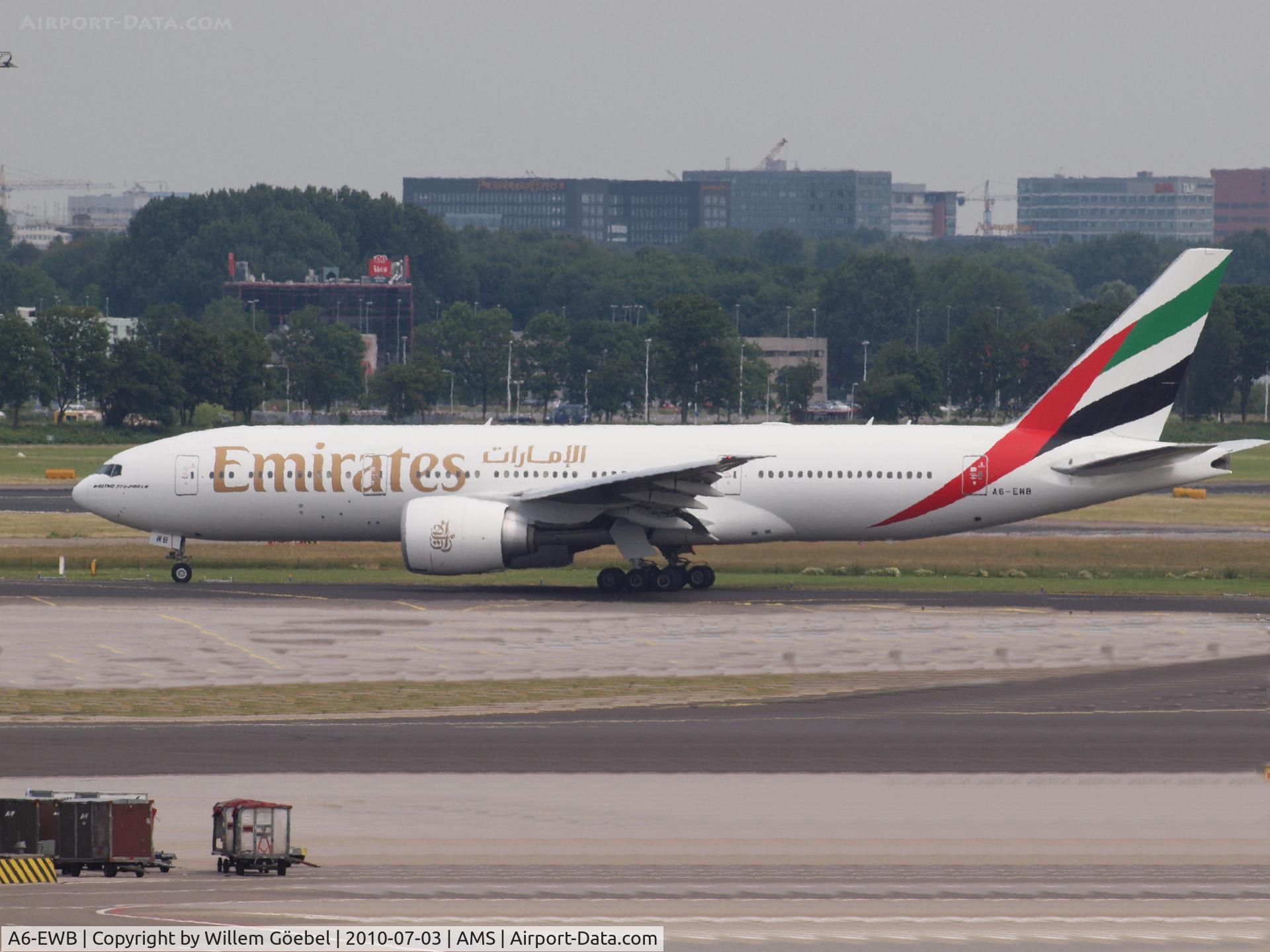 A6-EWB, 2007 Boeing 777-21H/LR C/N 35573, Taxi to the gate of Schiphol Airport