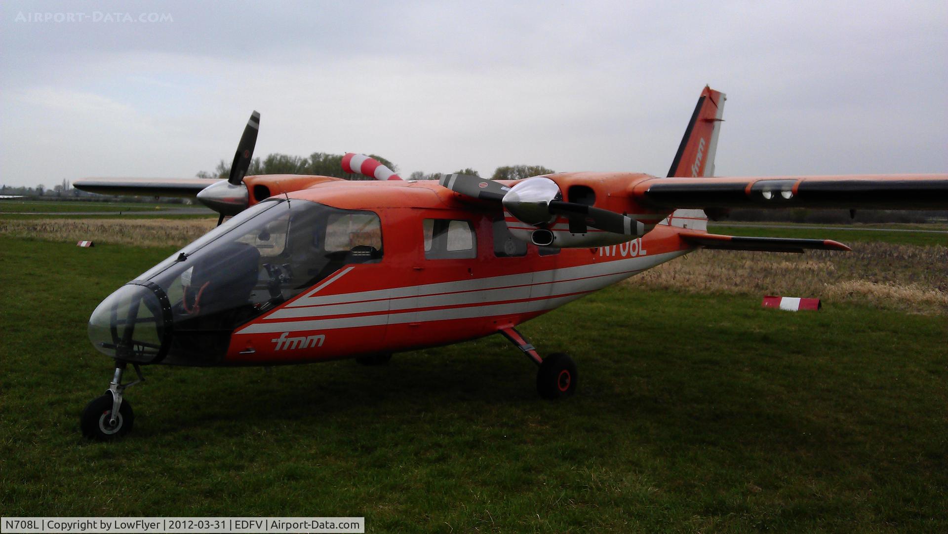 N708L, Partenavia P-68 Observer C/N 314-11-OB, Fixed wing multi engine aircraft. Seen @ EDFV, Germany