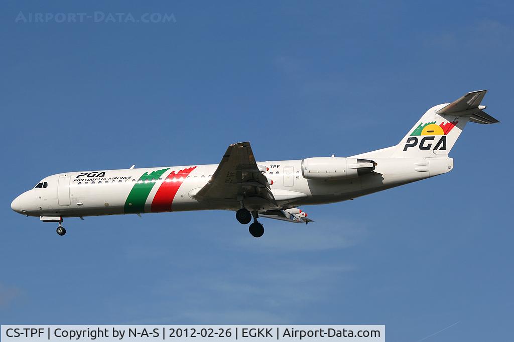 CS-TPF, 1999 Fokker 100 (F-28-0100) C/N 11258, Short final