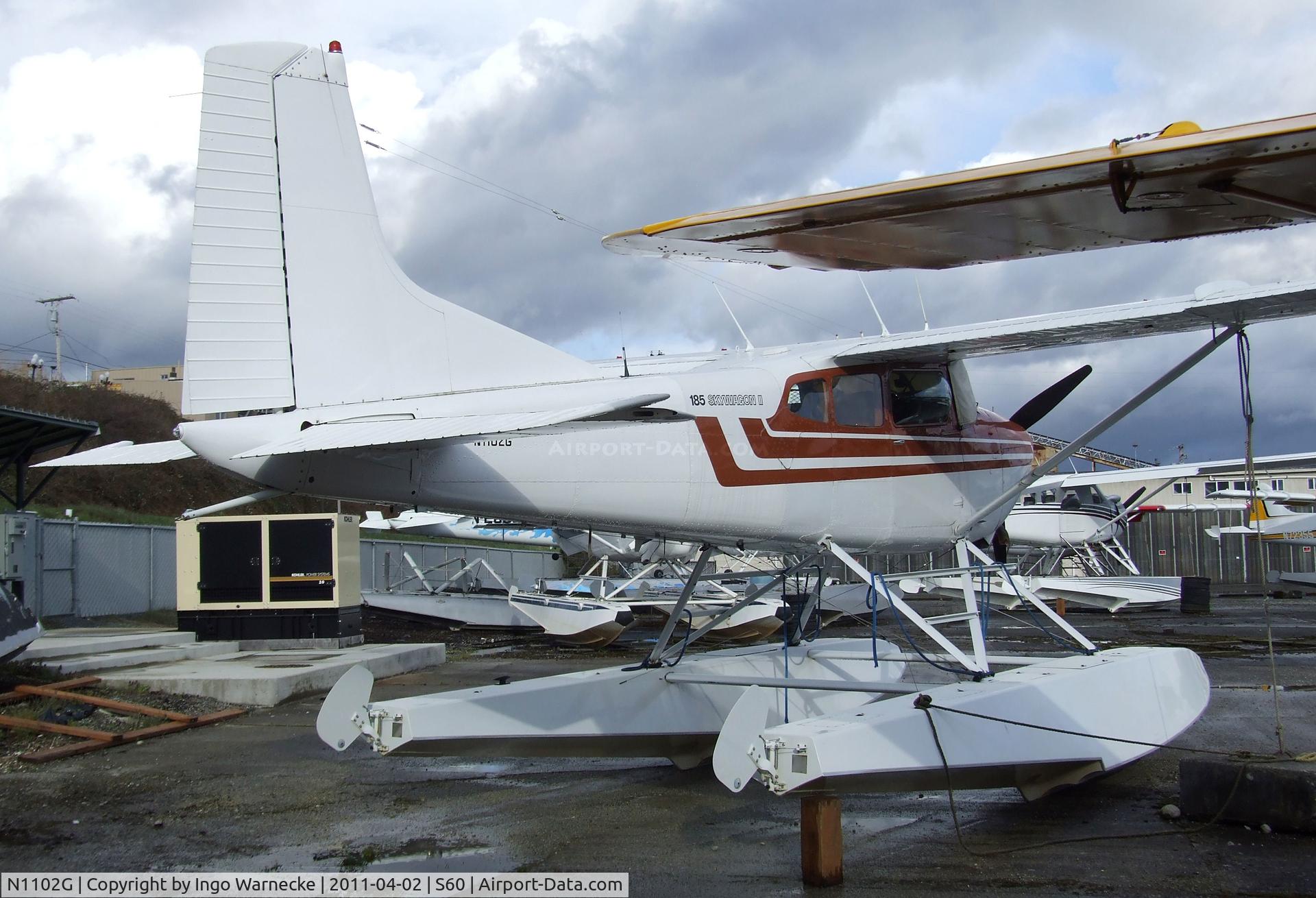 N1102G, 1977 Cessna A185F Skywagon 185 C/N 18503521, Cessna A185F Skywagon on floats at Kenmore Air Harbor, Kenmore WA
