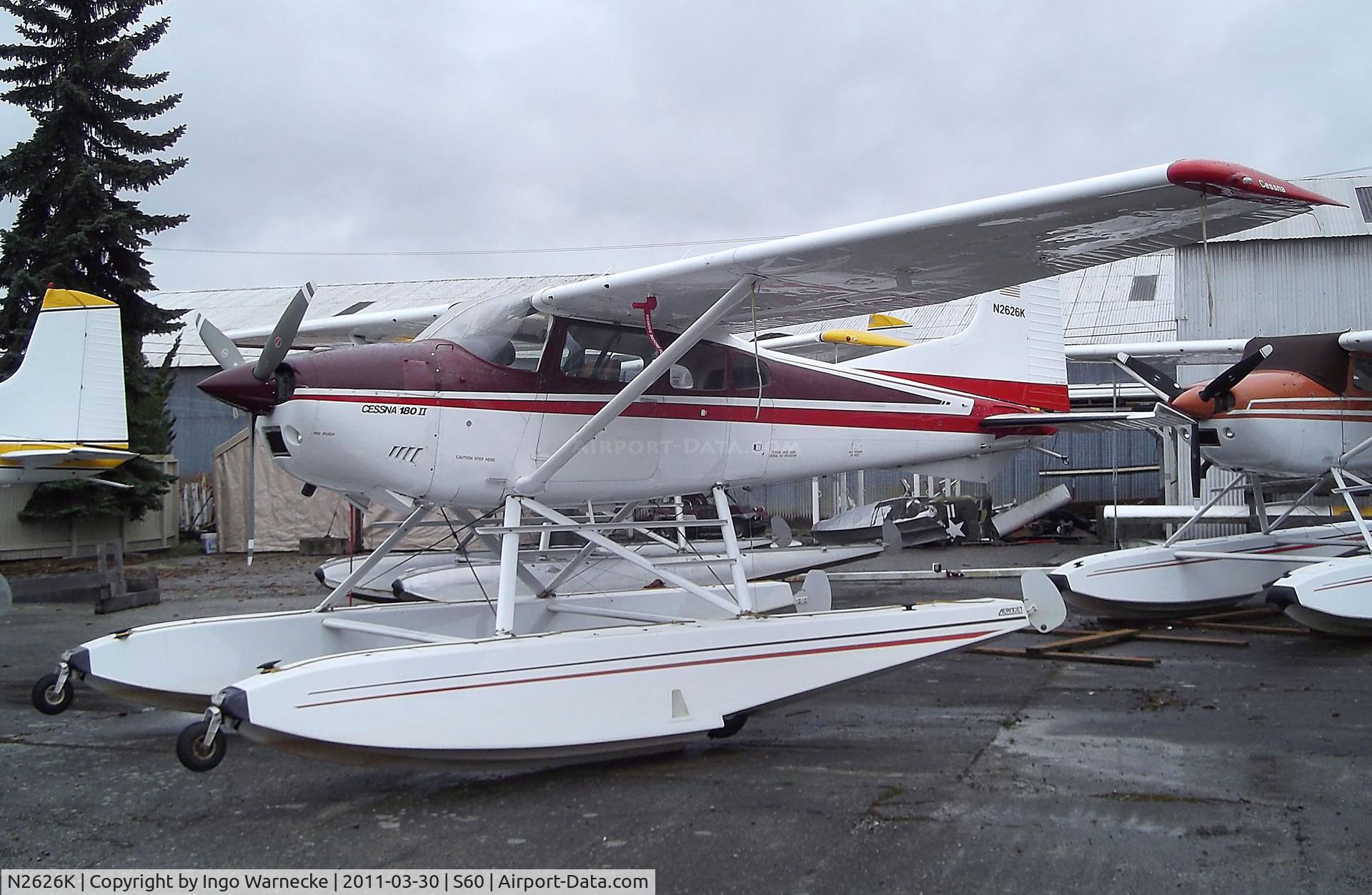 N2626K, 1979 Cessna 180K Skywagon C/N 18053019, Cessna 180K Skywagon II on floats at Kenmore Air Harbor, Kenmore WA