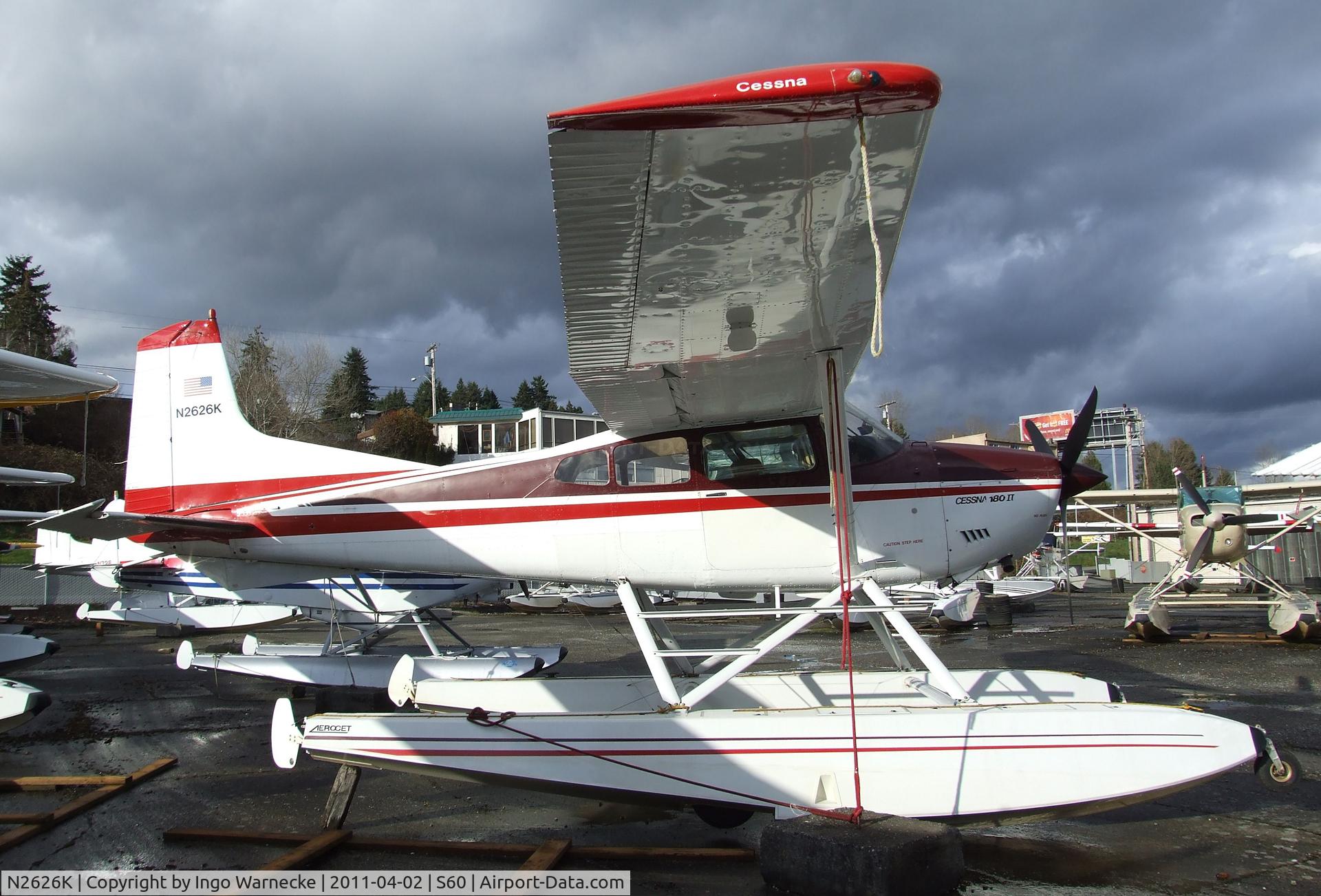 N2626K, 1979 Cessna 180K Skywagon C/N 18053019, Cessna 180K Skywagon II on floats at Kenmore Air Harbor, Kenmore WA