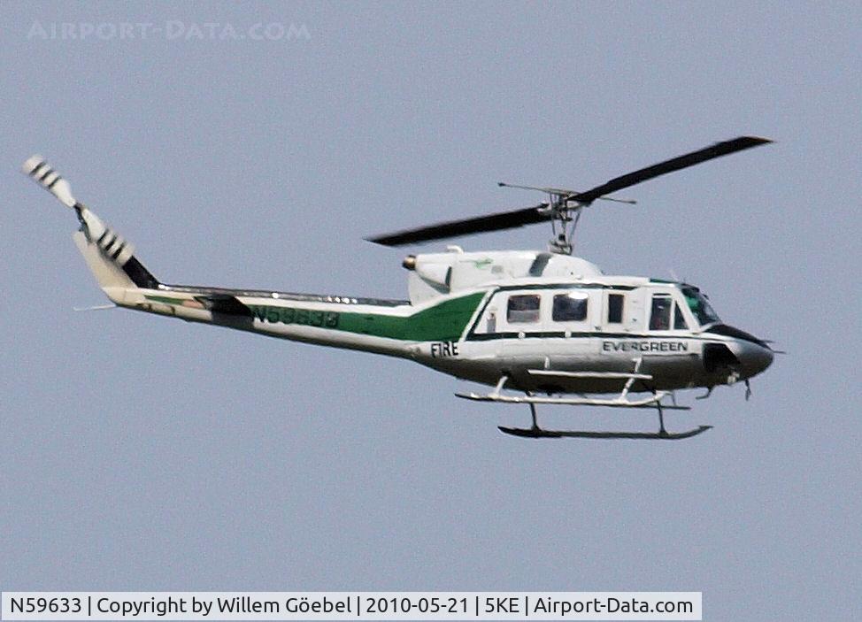 N59633, 1975 Bell 212 C/N 30676, Fly over in Ketchikan Harbor