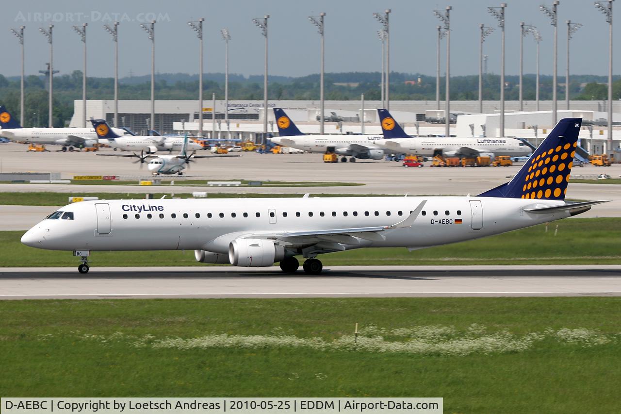 D-AEBC, 2009 Embraer 195LR (ERJ-190-200LR) C/N 19000320, Augsburg Airways for DLH Cityline