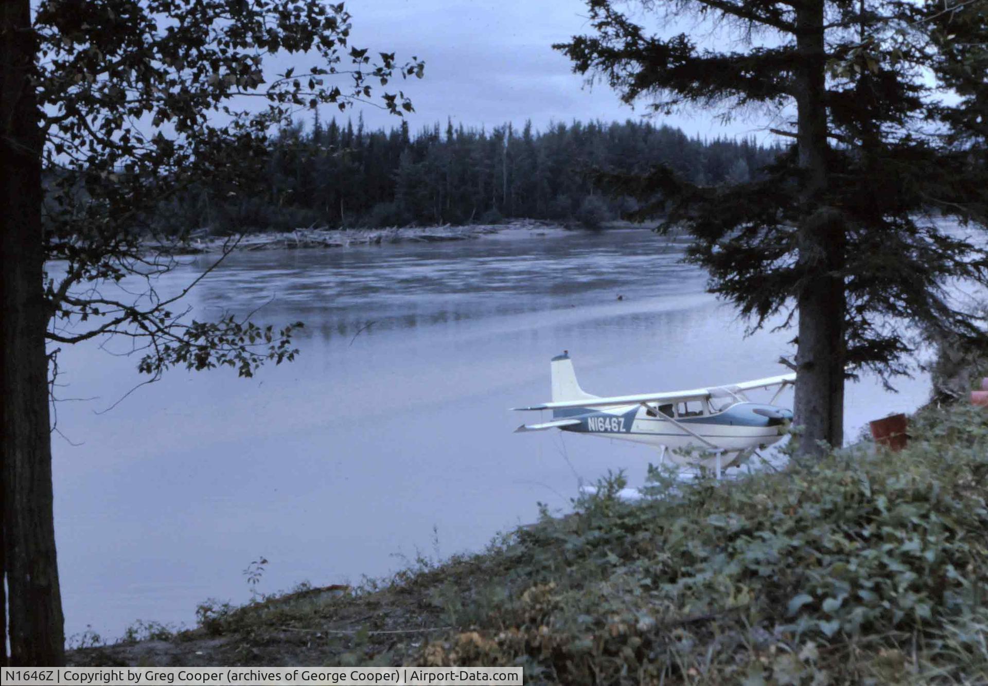N1646Z, 1962 Cessna 185A Skywagon C/N 185-0446, At what I believe is the Mackenzie River, CA, on her way to Fairbanks, AK from Wichita, KS in 1962. Then current owner was George Cooper