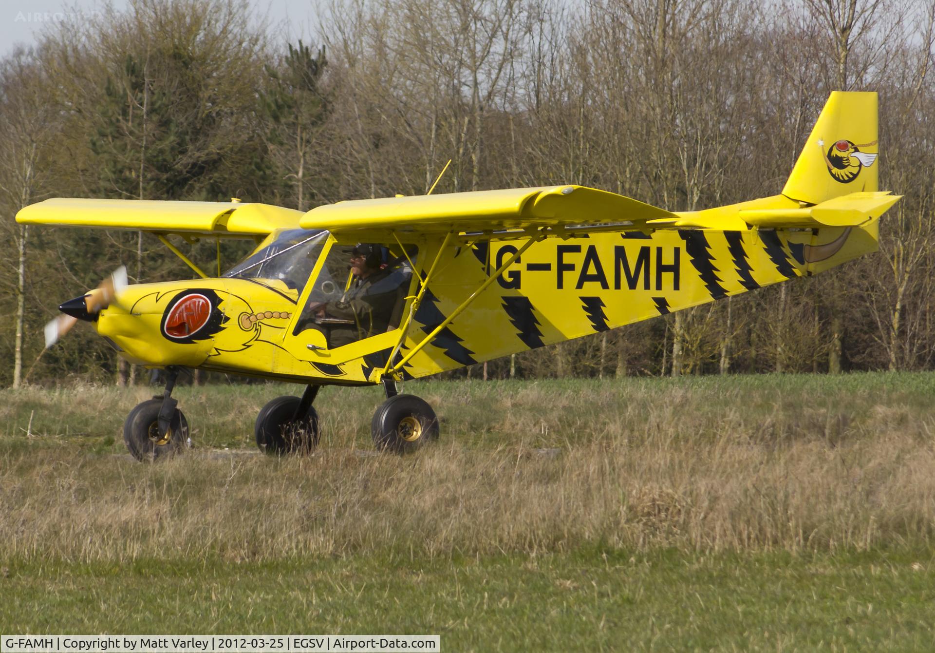 G-FAMH, 1999 Zenair STOL CH-701 C/N PFA 187-13301, Departing the fly in.