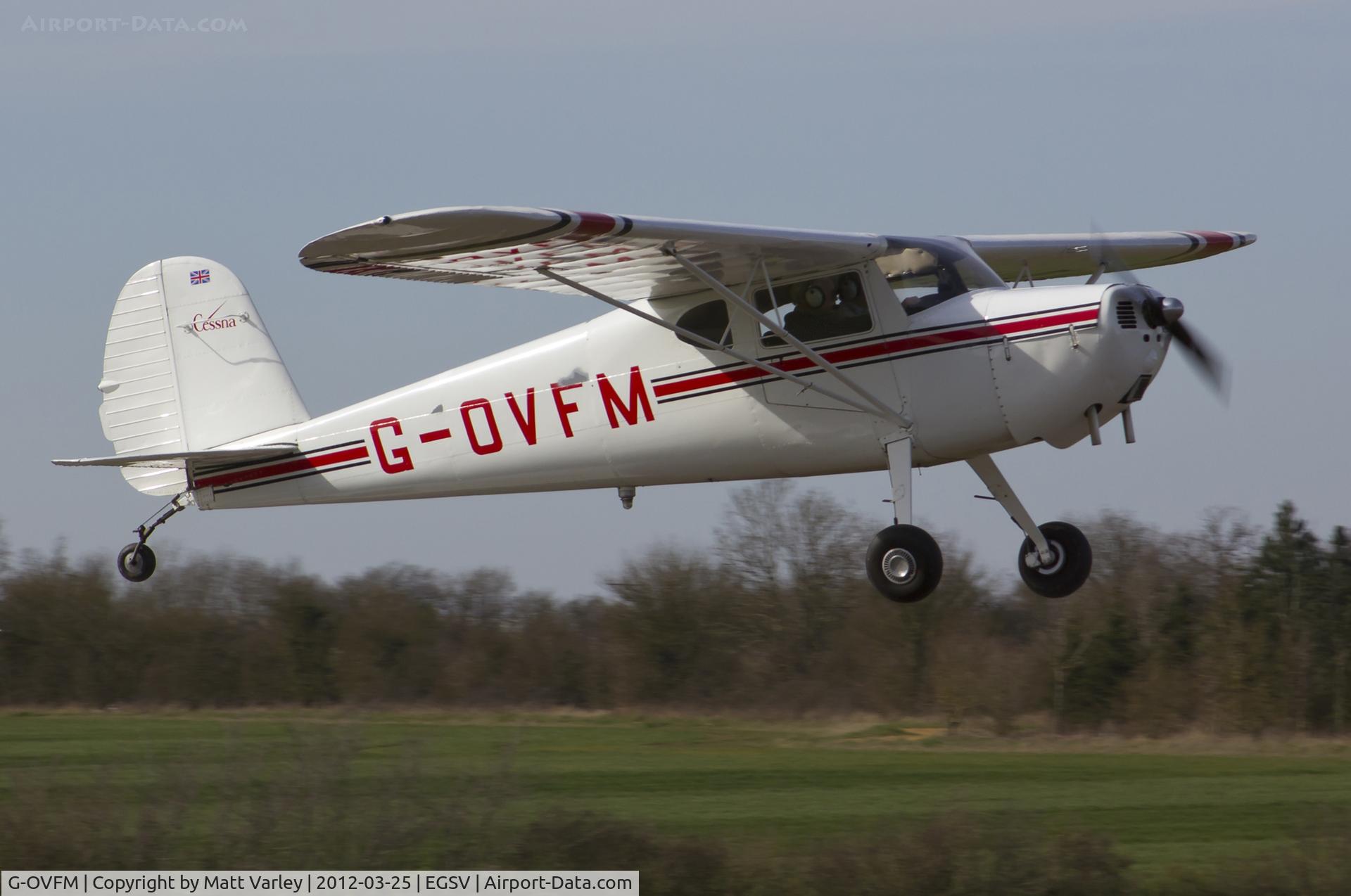 G-OVFM, 1948 Cessna 120 C/N 14720, Arriving for the fly in.