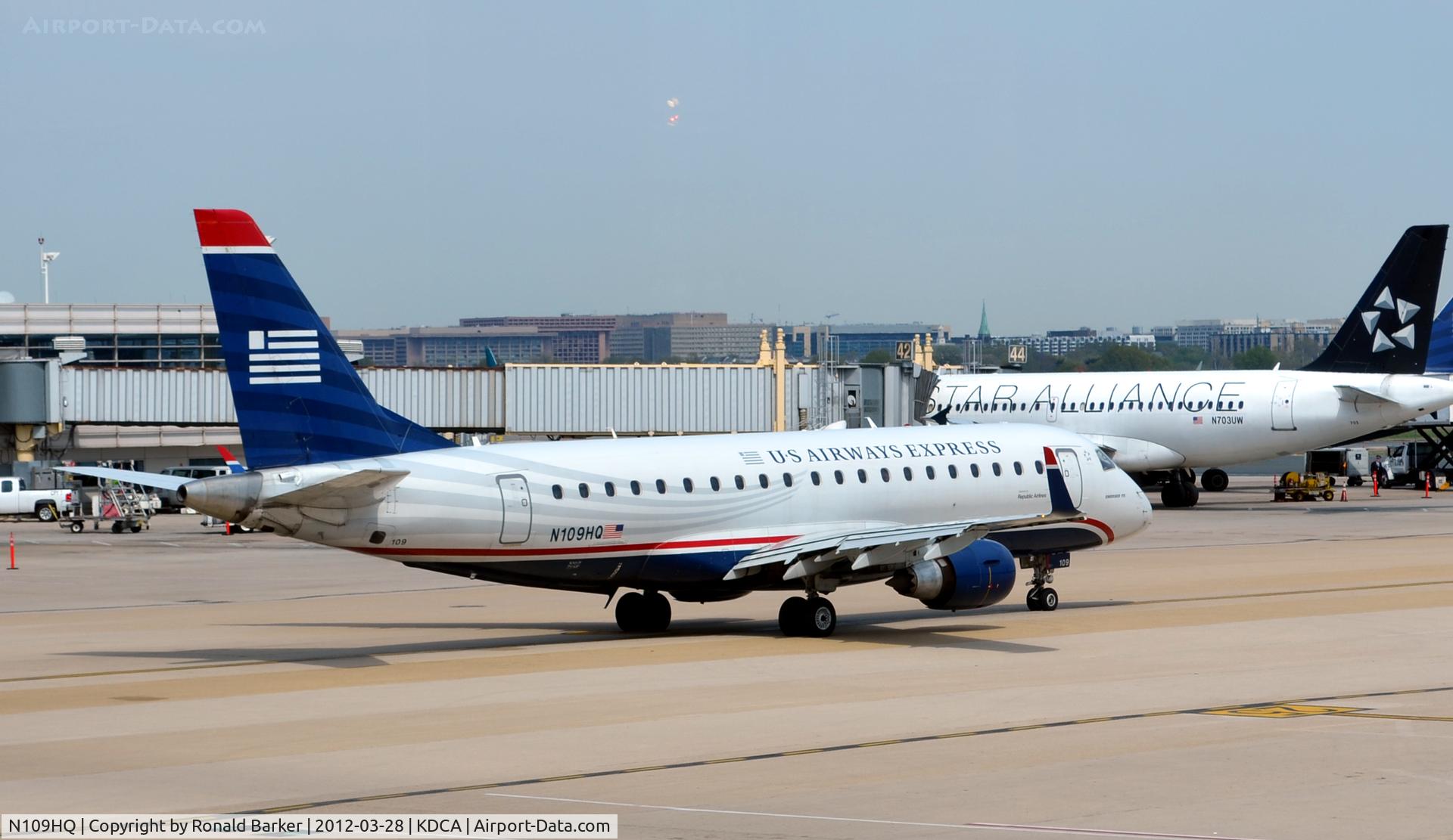 N109HQ, 2007 Embraer 175LR (ERJ-170-200LR) C/N 17000168, Taxi DCA