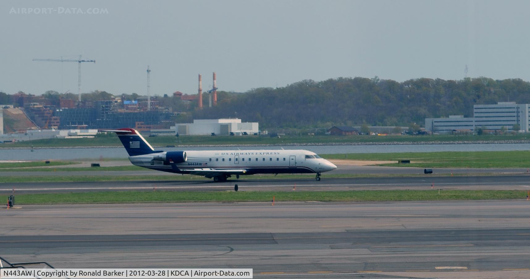N443AW, 2003 Bombardier CRJ-200LR (CL-600-2B19) C/N 7781, Landing DCA, VA
