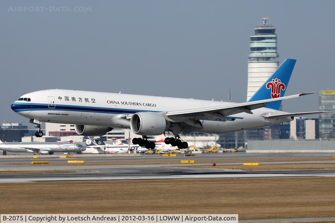 B-2075, 2009 Boeing 777-F1B C/N 37312, China Southern Cargo CZ452 From: Amsterdam, Schiphol (AMS) Via: Vienna, Schwechat (VIE) To: Shanghai, Pudong (PVG)